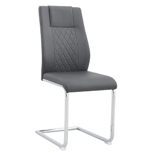 LOVMOR Dining Chairs Set, kitchen & Dining Room Chairs with Metal Legs and Faux Leather Padded Seat, kitchen Chairs w/ High Back - 1 of 4
