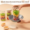 BRINJOY 4 Pack Glass Salad Jars with Lids Meal Prep, Leakproof Container, Two Small Built-in Boxes with Wet/Dry Separation, 32oz Mason Jars - 3 of 4
