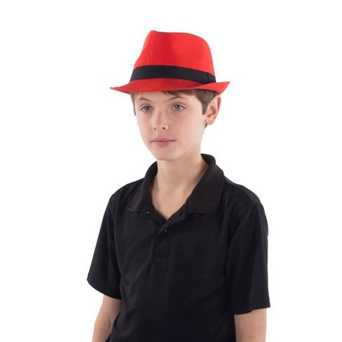 Red fedora store hat target