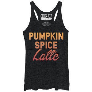 Women's CHIN UP Pumpkin Spice Latte Racerback Tank Top - 1 of 3