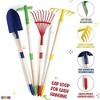 Kids Garden Tool Set Toy 4-Piece - Includes Shovel, Rake, Hoe, Leaf Rake Wooden Gardening Tools For Kids - Play22usa - 3 of 4