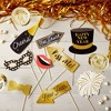 Blue Panda 50 Piece New Year's Eve Photo Booth Props, Black and Gold New Year Party Supplies - 2 of 4