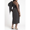 ELOQUII Women's Plus Size One Shoulder Bow Column Dress - image 3 of 4