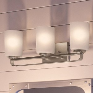 Urban Ambiance Luxury Modern Bath Light 7.625''H x 23''W,  Brushed Nickel Finish,  Broome Collection, UHP4106 - 1 of 4
