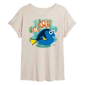 Women's - Disney - Dory, Marlin, & Nemo Oversized Graphic T-Shirt - 1 of 4