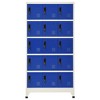 vidaXL Steel Locker Cabinet in Gray and Blue - Secure Storage with Lockable Doors and Air Vents, Perfect for Home and Office Use - 2 of 4