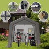 Outdoor Storage Shelter Shed, Portable Garage Shelter with Roll up Zipper Door, Heavy Duty Storage Tent Shed for Motorcycle Gardening Tools - 4 of 4