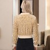 Anna-Kaci Women's Sequin Zip-Up Bomber Jacket with Ribbed Trim and Long Sleeves - 4 of 4
