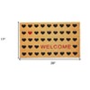 HomeRoots 17" X 29" Natural and Black Coir Heart Welcome Outdoor Valentine's Day Door Mat - 3 of 3