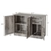 Costway Buffet Storage Cabinet Console Table Kitchen Sideboard Drawer Grey - 3 of 4