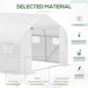 NicBex 11.5'x10'x6.5' Walk-in Tunnel Greenhouse with Roll-up Windows and Zippered Door, PE Cover for Growing Flowers, Vegetables, Saplings, White - 4 of 4