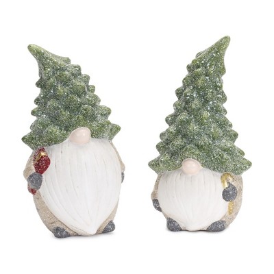 Melrose Terracotta Pine Gnome Figurine (Set of 2)