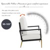 Runesay Modern Upholstered Accent Armchair with Gold Metal Legs and Rubber Wood Frame - 4 of 4