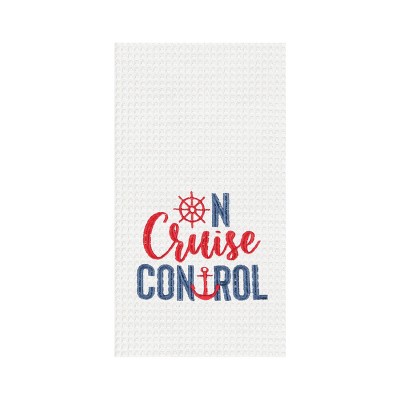 C&F Home On Cruise Control Embroidered & Waffle Weave Kitchen Towel