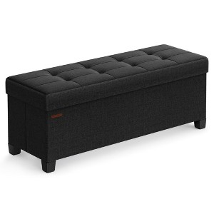 SONGMICS Folding Storage Ottoman Bench for Living Room and Bedroom, 15 x 43.3 x 15.7 Inches - 1 of 4