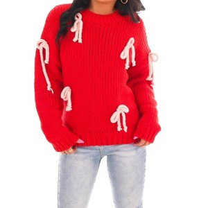 Women's Knot Your Average Bow Sweater - LE LIS - 1 of 3