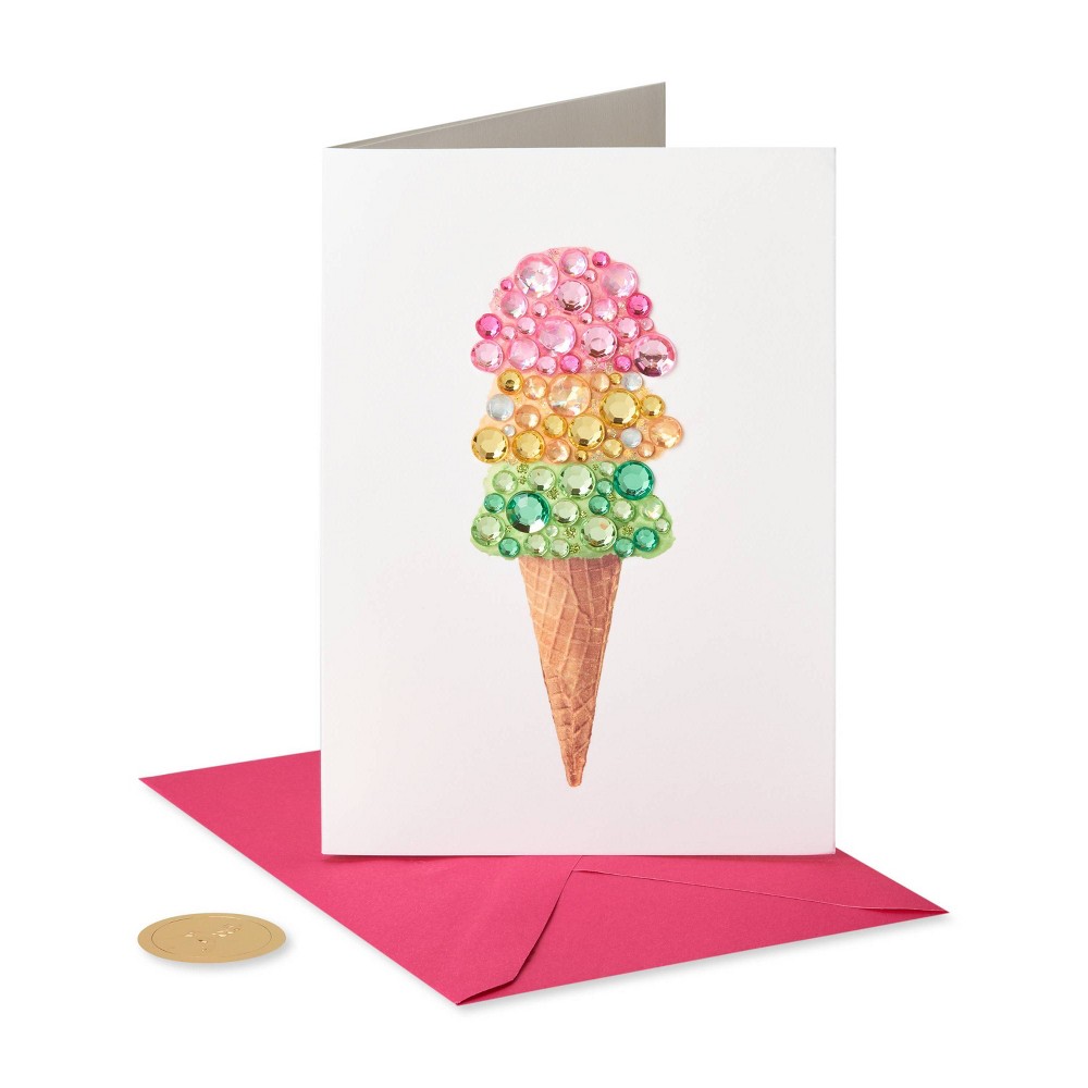 Photos - Envelope / Postcard Gem Ice Cream Cone Card - PAPYRUS