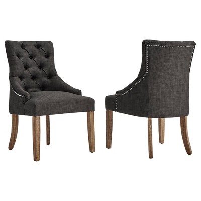 Lawler Button Tufted Dining Chair 2 in Set - Inspire Q®
