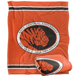 East Central University Primary Logo Silky Touch Blanket White 50x60 - 1 of 4