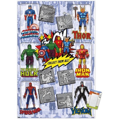 Trends International Marvel Comics Action Figures Unframed Wall Poster ...