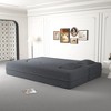 Lycvki Modern Convertible Sleeper Sofa Bed with 2 Pillows, Teddy Fabric,15" Full Size Folding Mattress,no assembly required - 4 of 4