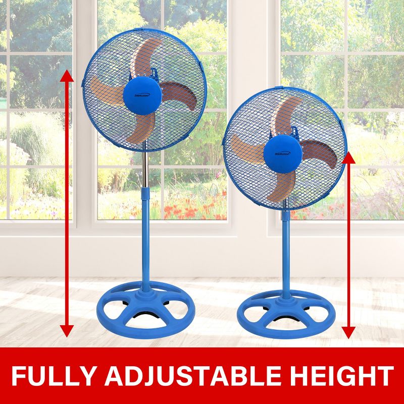Brentwood 3 Speed 12in Oscillating Stand Fan, 4 of 8