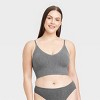Women's Ribbed Seamless Longline Bralette - Auden™ - 4 of 4