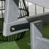 Vynxaria Patio Benches - 49.5" 2-Person Outdoor Glider Bench with Light Gray Finish - 4 of 4