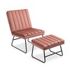 Recliner Chair, Lazy Chair With Footrest, 5 Backrest Settings, High Density Sponge Filling,velvet Lounge Chair Living Room - 3 of 4