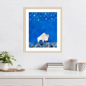 Amanti Art Bison Beneath The Stars I by Casey Craig Wood Framed Wall Art Print - 1 of 4