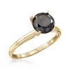 Ross-Simons 2.00 Carat Black Diamond Solitaire Ring in 14kt Yellow Gold - 4 of 4