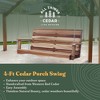 All Things Cedar Wooden Front Porch Swing, Outdoor Backyard Patio or Deck Bench Seating Handcrafted Furniture - 2 of 4