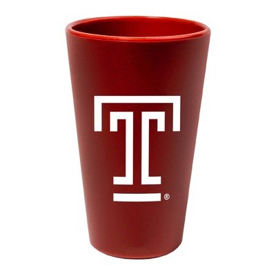 NCAA Temple Owls Silicone Pint Glass - 16oz