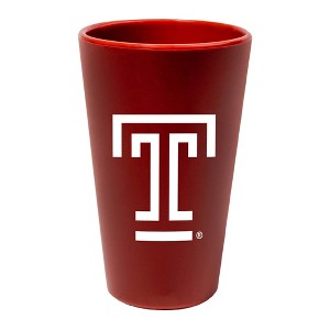 NCAA Temple Owls Silicone Pint Glass - 16oz - 1 of 3