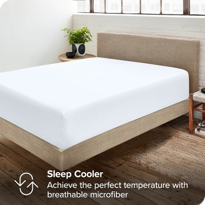 White Twin XL Ultra-Soft Microfiber Deep Pocket Fitted Sheet