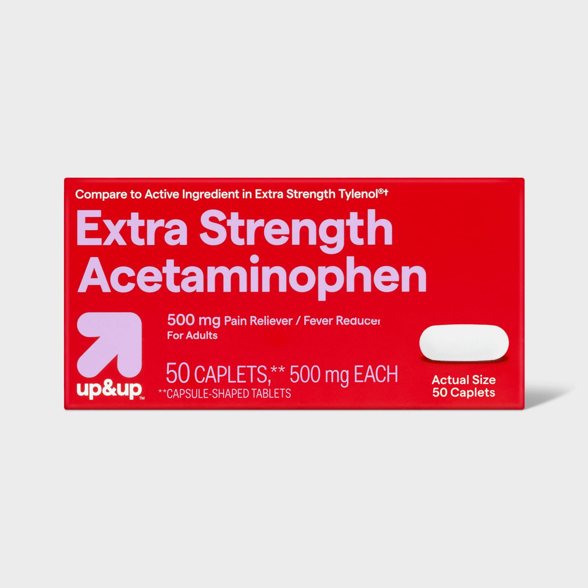Acetaminophen Extra Strength Pain Reliever & Fever Reducer Caplets - up&up™