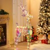 LuxenHome Magical Deer with Antlers Lighted LED Winter Holiday Yard Decoration White - image 3 of 4