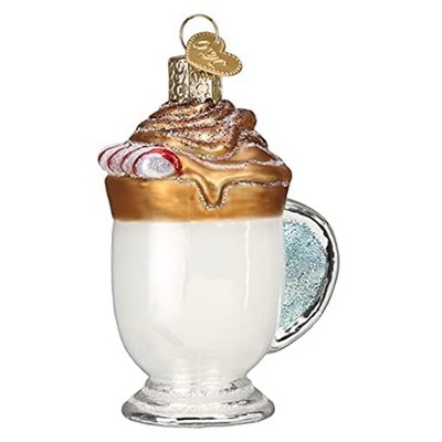 Old World Christmas Blown Glass Ornament for Christmas Tree, Whipped Coffee