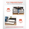 VEVOR Twin Size Daybed Frame, Day Bed with Trundle, Heavy Duty Metal Platform Bed Frame with Charging Station, Twin Daybed, Black - 3 of 4