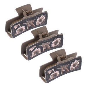 Unique Bargains Women's Highland Cattle Hair Clips 3 Pcs - 1 of 4