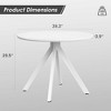 INFURNIC Coffee Tables, Modern Dining Table with four sturdy table legs, Round Table for Kitchen or Living Room, White, 39.3"*39.3"*29.5" - 4 of 4