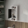 GlasFlength Decorative Wall Mirrors Bathroom Decor Cabinet Accent Mirror Vanity Mirrors Open Shelves for Bathroom Wall, White, 11.8"*5.9"*28.3" - 3 of 4