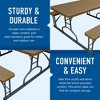 Plastic Development Group 6 Foot Indoor Outdoor Picnic Table with Steel Frame for Parties, Holidays, Weddings, and Crafts, Brown - 2 of 4