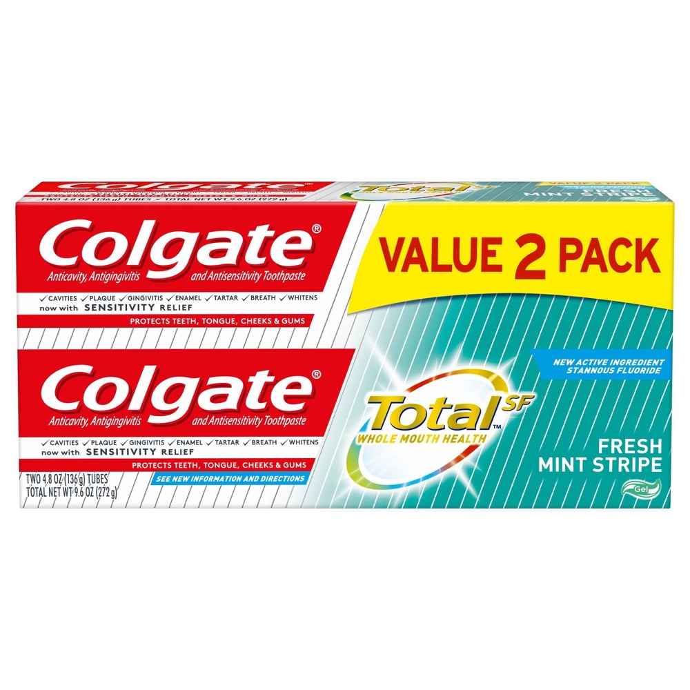 UPC 035000447845 product image for Colgate Total Fresh Mint Stripe Toothpaste - 12oz | upcitemdb.com