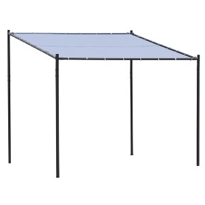 9' x 10' Outdoor Pergola with Canopy, Patio Sun Shade Shelter Grill Gazebo, for Garden, Lawn, Poolside - 1 of 4