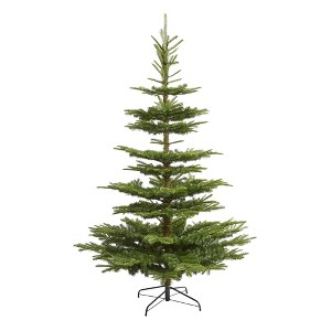 Nearly Natural 7.5-ft Layered Washington Spruce Artificial Christmas Tree with and 1325 Bendable Branches - 1 of 4