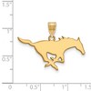 Black Bow Jewelry 10k Yellow Gold Southern Methodist Mustangs NCAA Large Pendant - 2 of 3