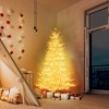 Costway 6 FT Pre-Lit Christmas Tree Snow Flocked Hinged 11 Lighting Modes with 300 Lights - 2 of 4