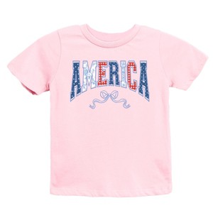 The Juniper Shop Coquette America Arched Youth Short Sleeve Tee - 1 of 4