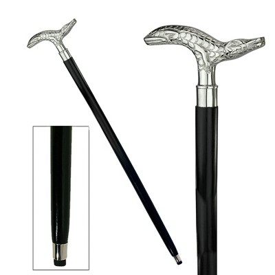 Design Toscano Empress Collection: Gliding Gator Solid Hardwood Walking Stick